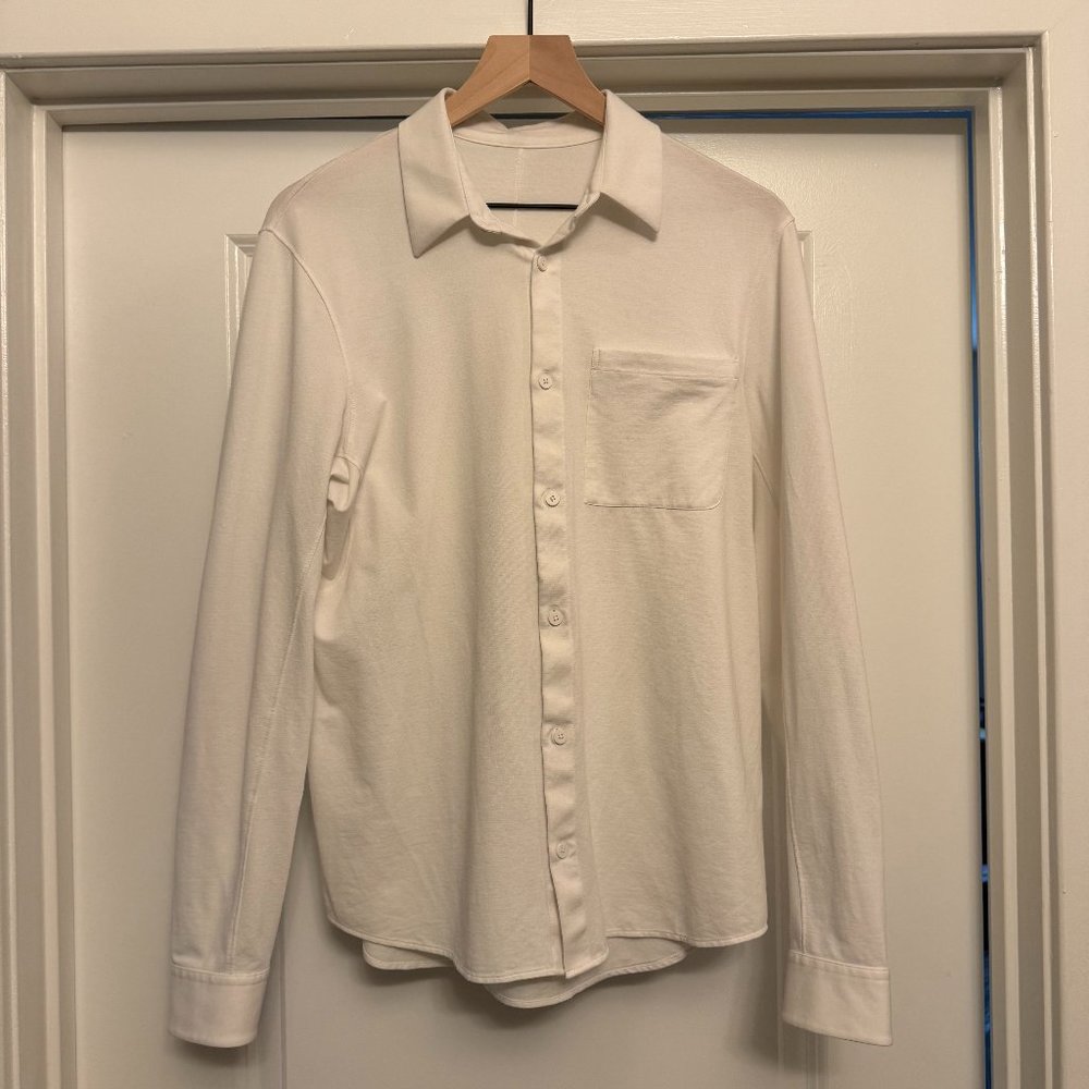 Lululemon Men's Button Down / Commission Long-Sleeve Shirt / Medium White